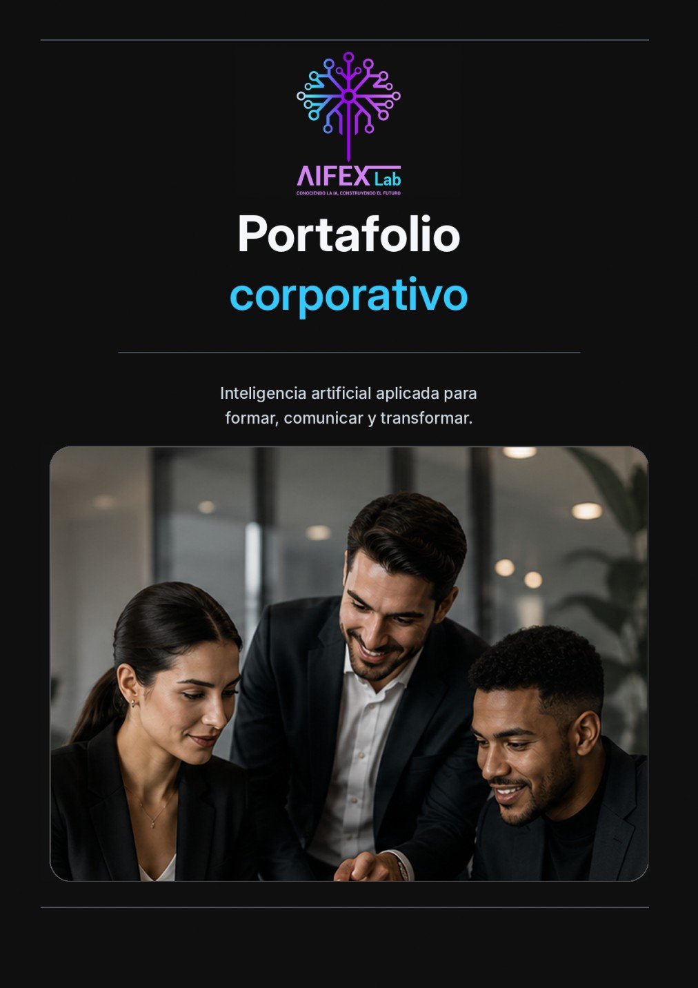 Portada del portafolio corporativo AIFEXLab